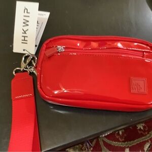 HKWIP Red Detachable Wrist Strap with Silver Hardware